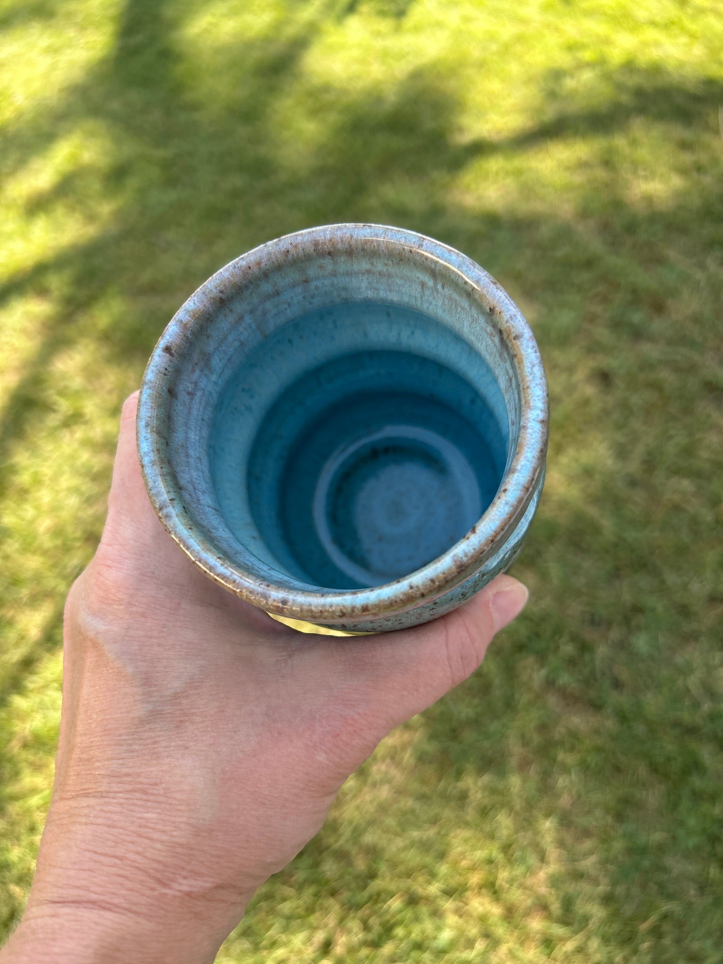 Turquoise bubble vase