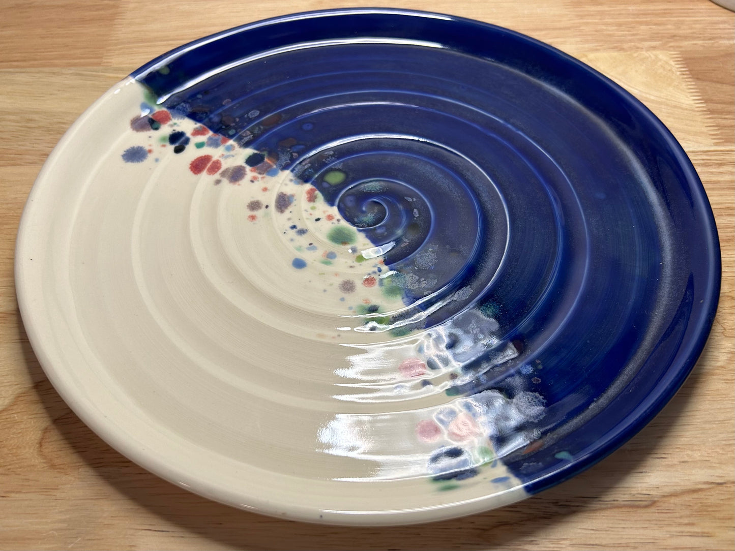 Cobalt Confetti platter