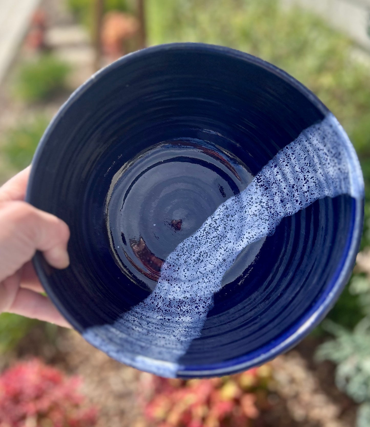 Cobalt serving bowl