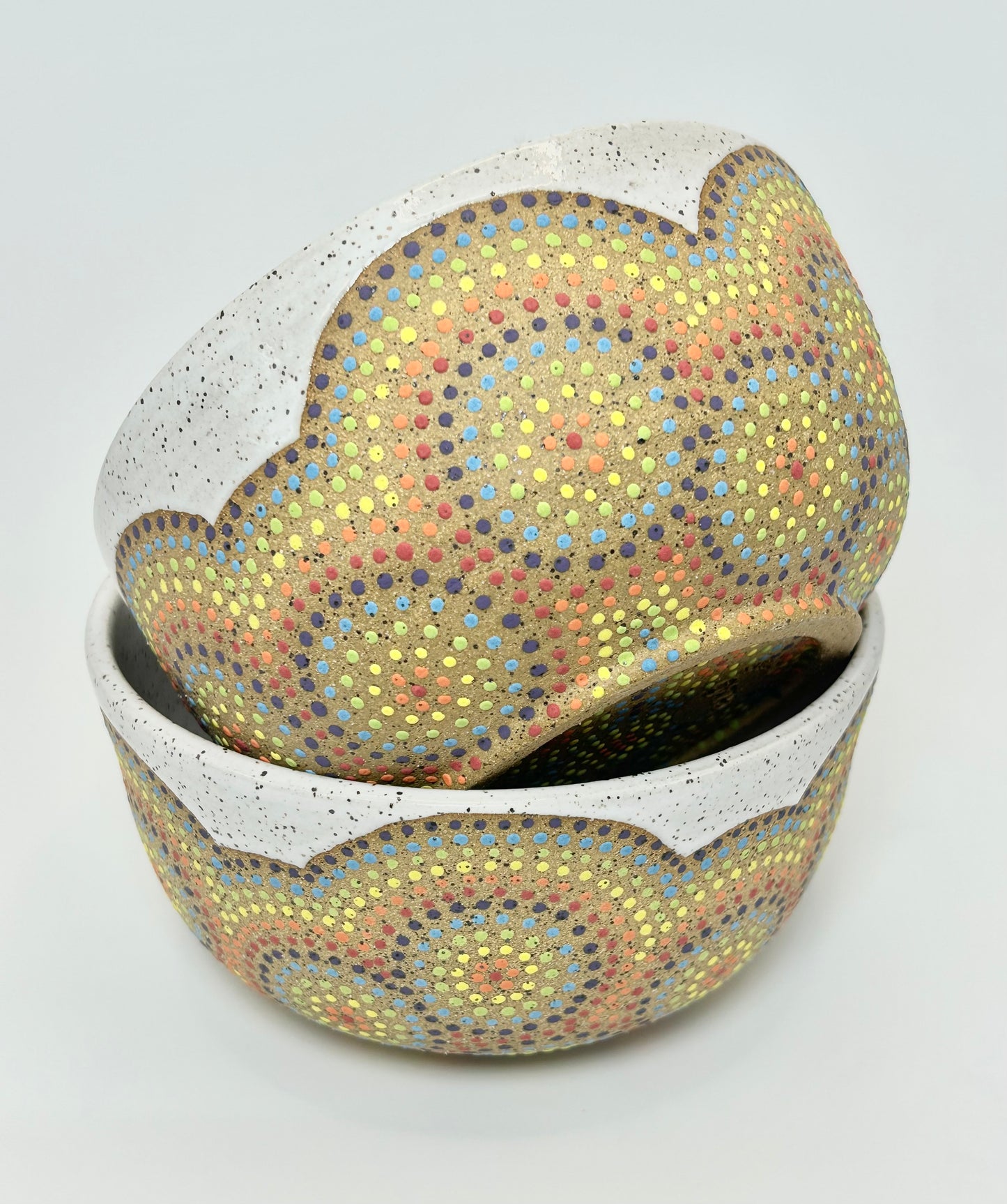 Rainbow Circles cereal bowl