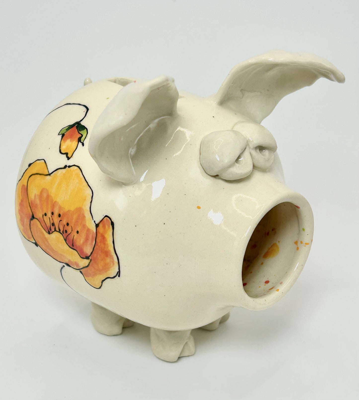 California Poppies Piggy Bank