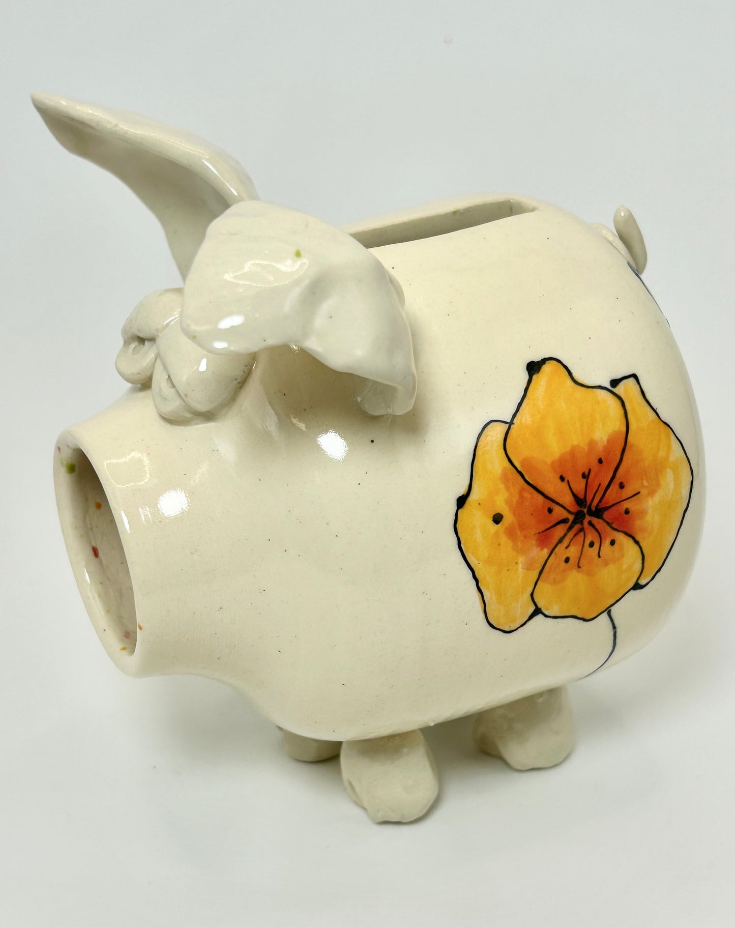 California Poppies Piggy Bank