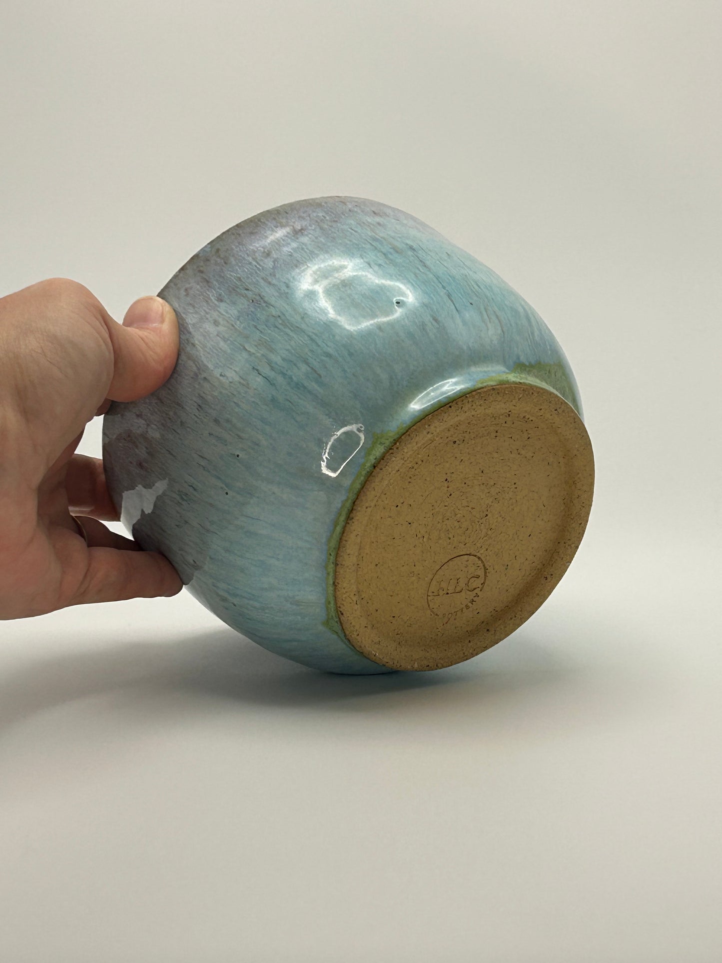 Turquoise cereal bowl
