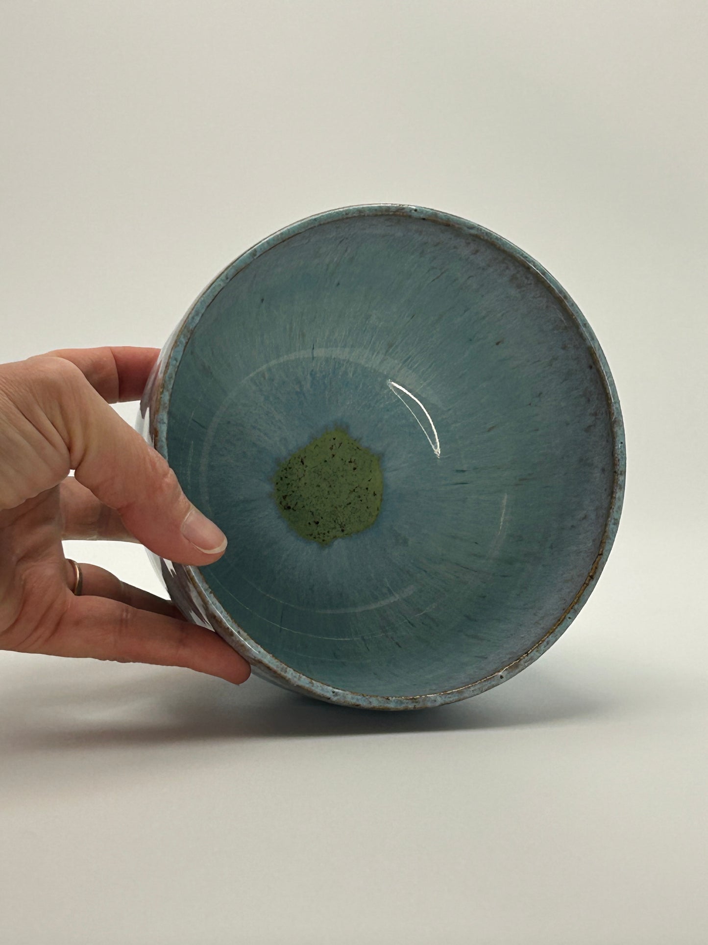 Turquoise cereal bowl