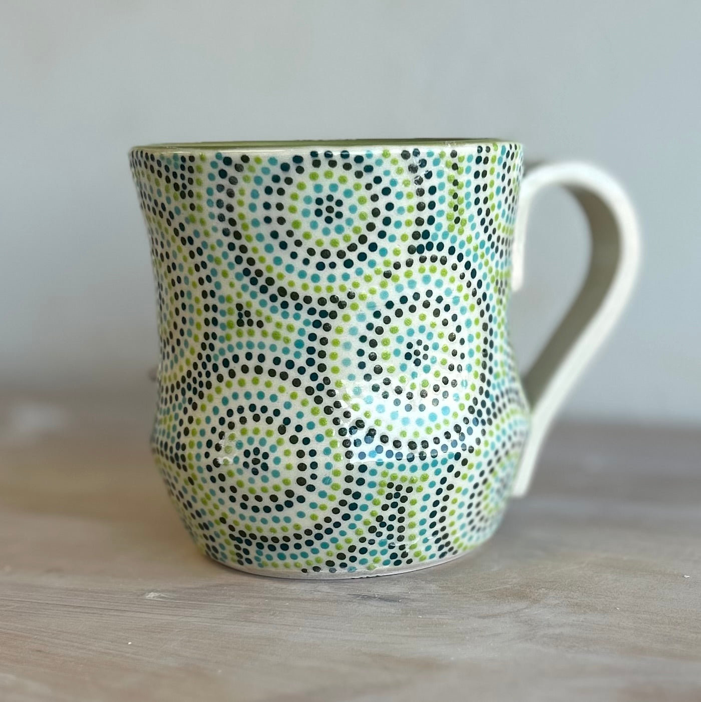 Green Circles bell Mug