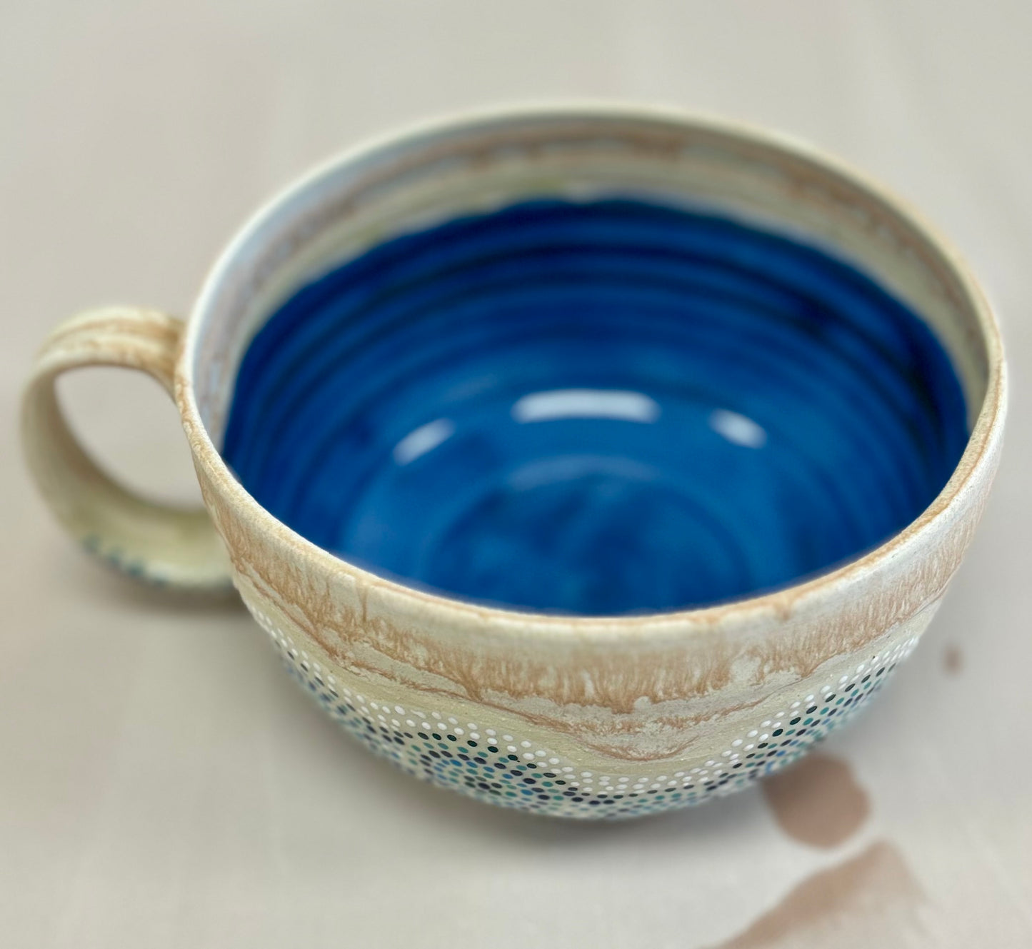 Ocean wave soup mug