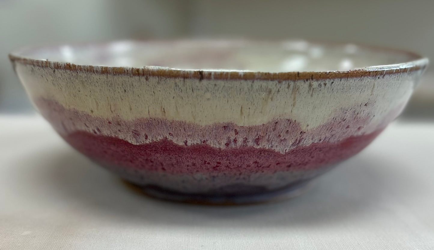 Pink and purple large bowl