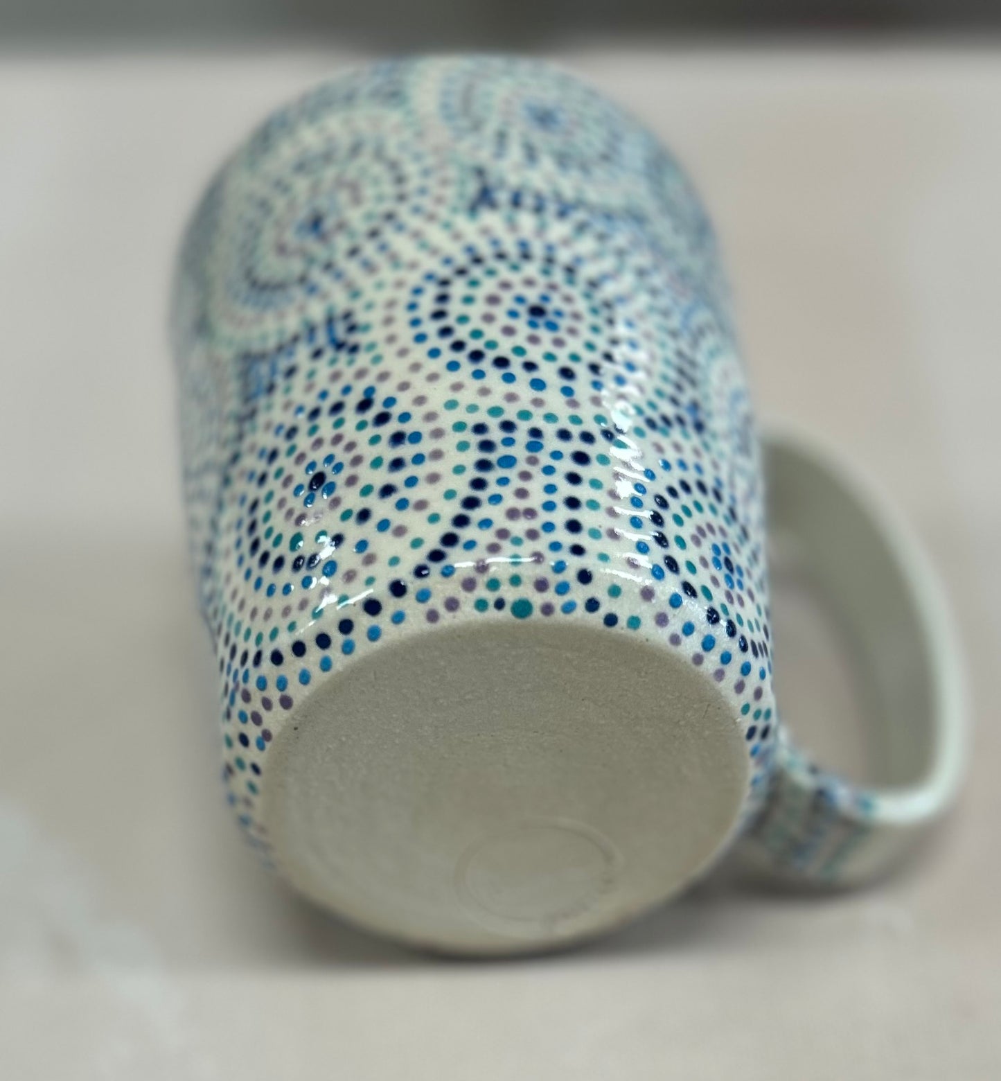 Blue circles mug