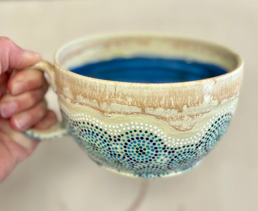 Ocean wave soup mug