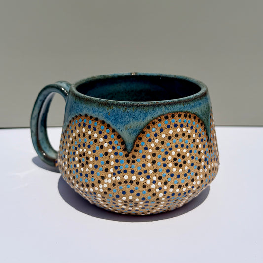 Blue circles mug