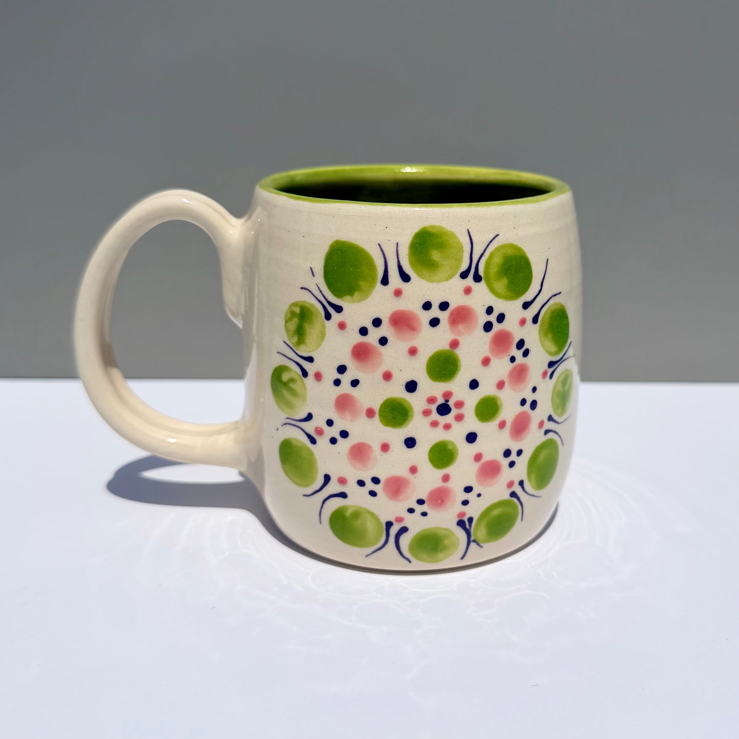 Mandala on Green mug