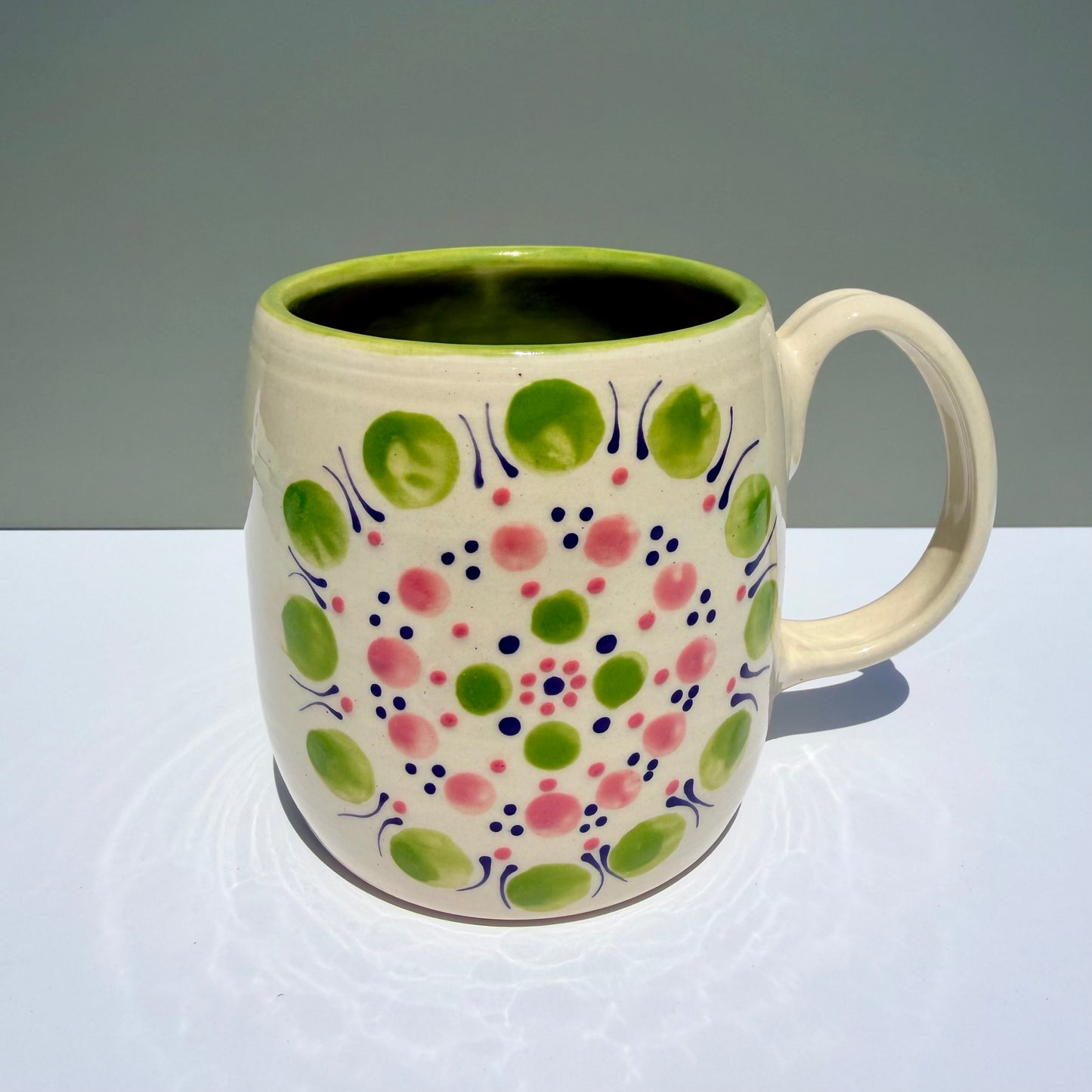 Mandala on Green mug