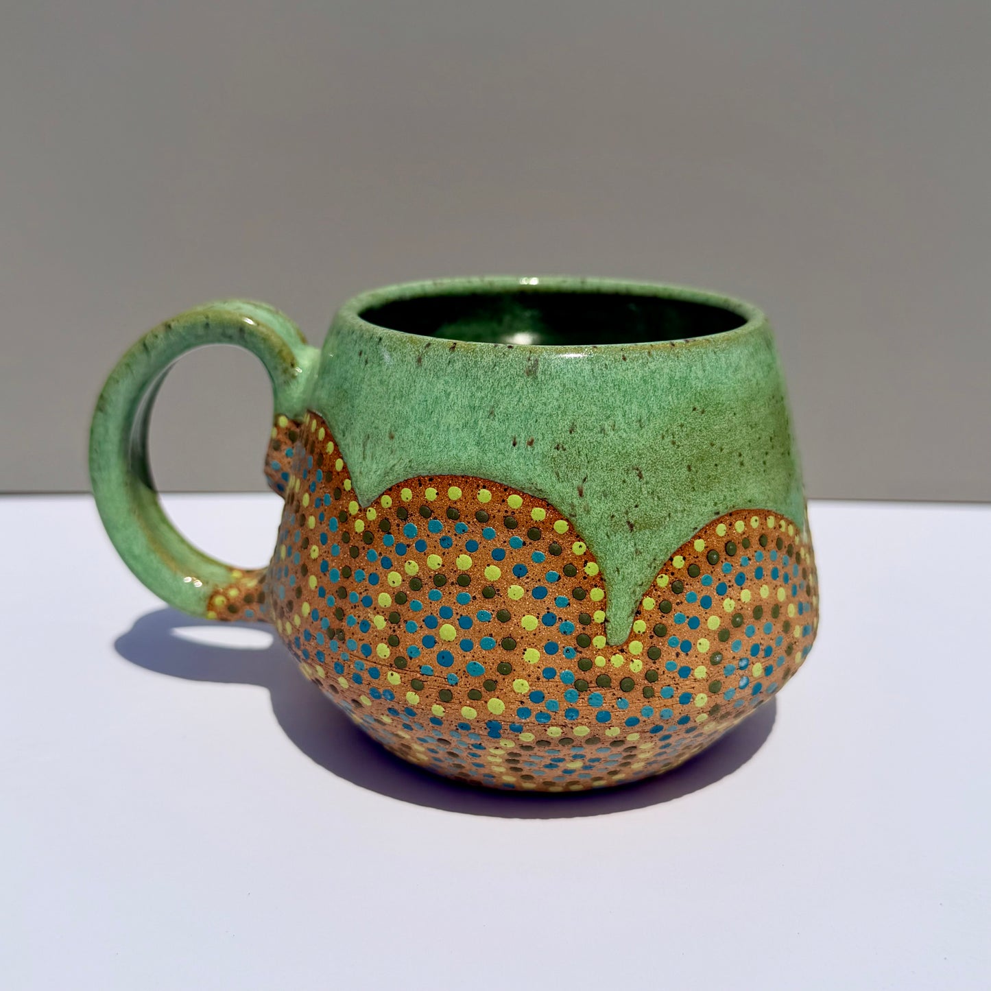 Green circles mug
