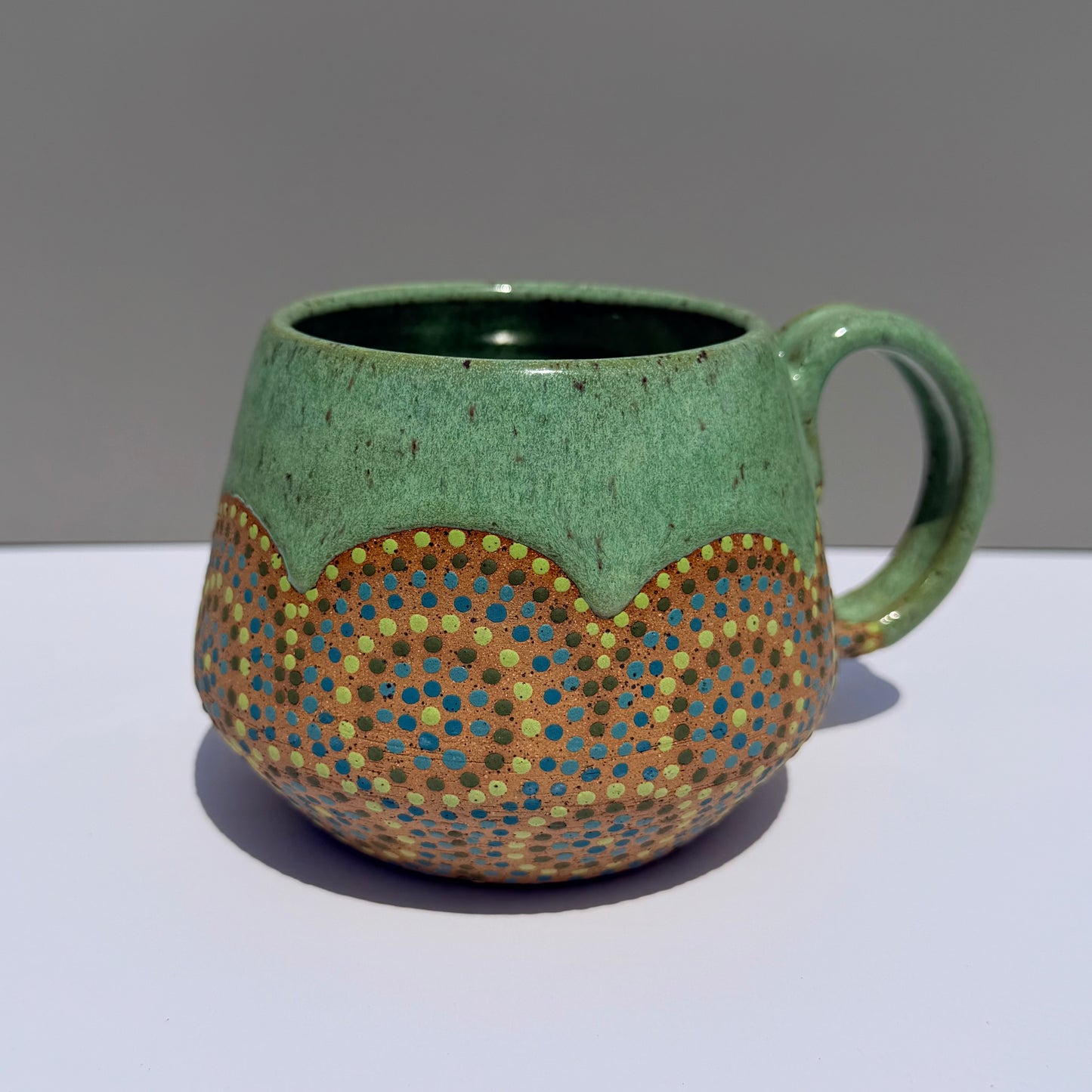 Green circles mug