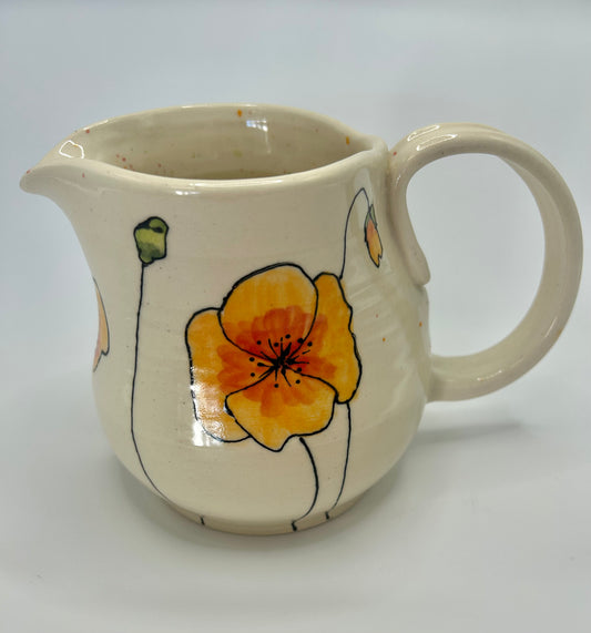 California Poppies pitcher