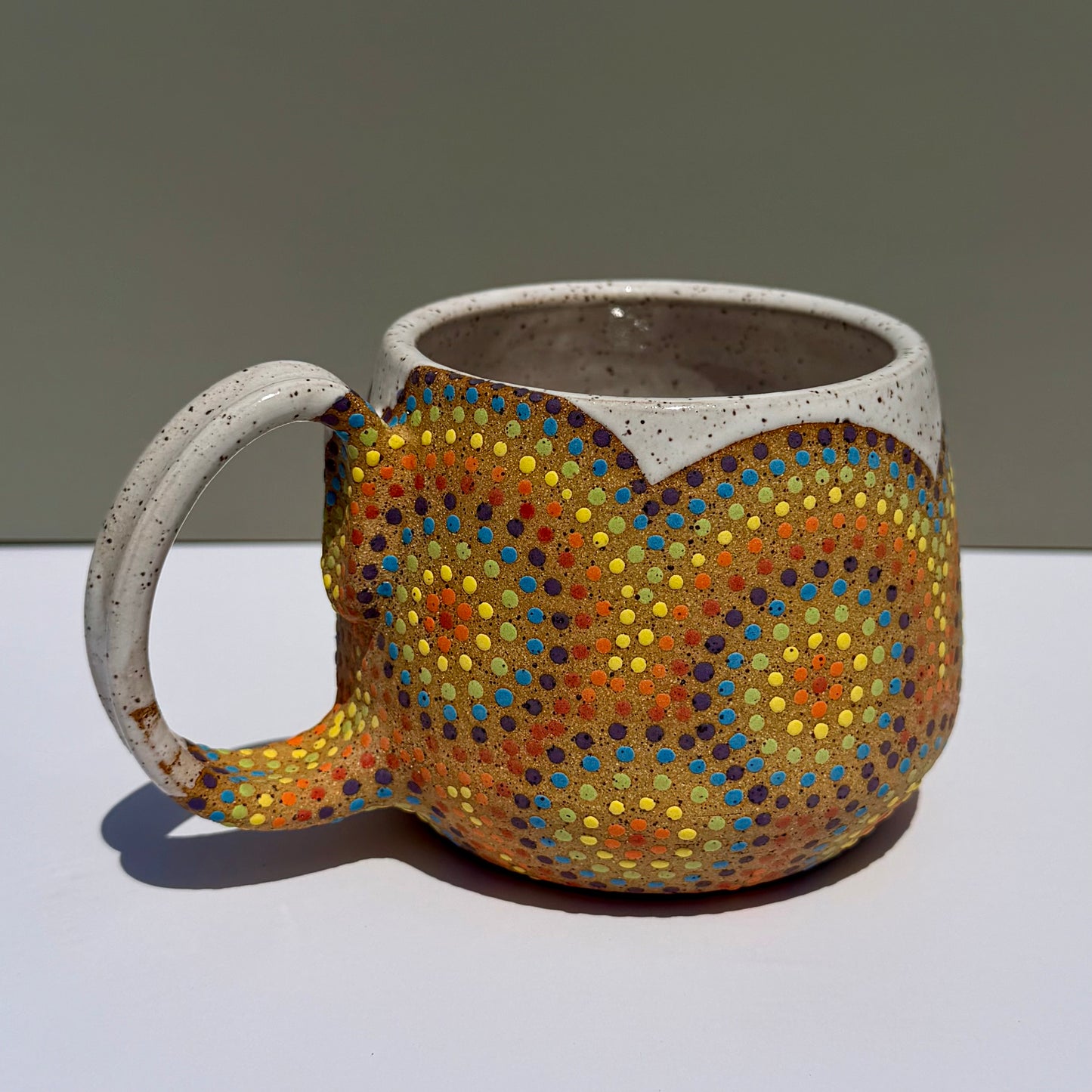 Rainbow circles mug