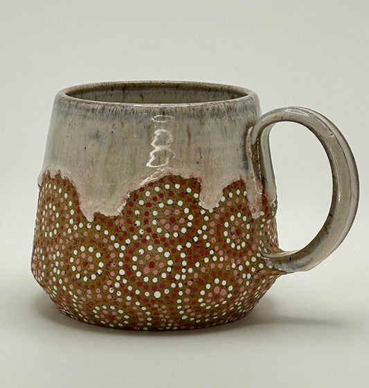 Pink circles mug