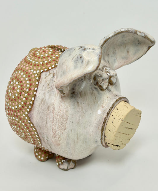 Cotton candy pink piggy bank