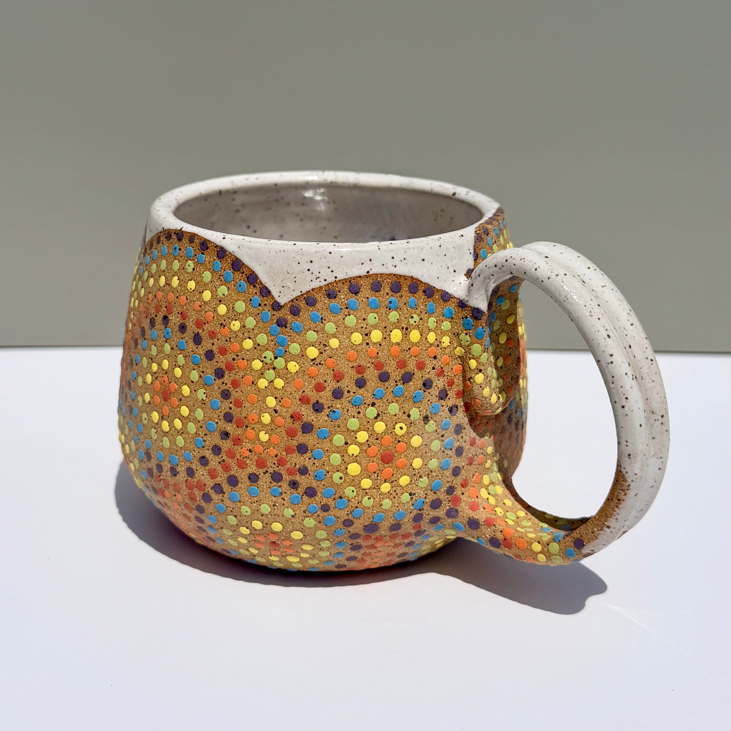 Rainbow circles mug
