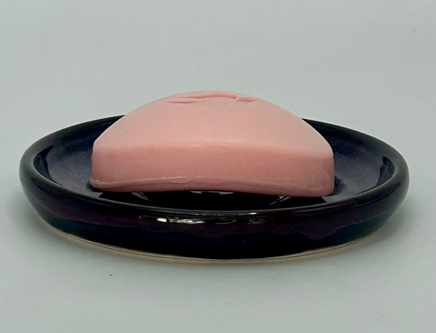 Purple soap dish