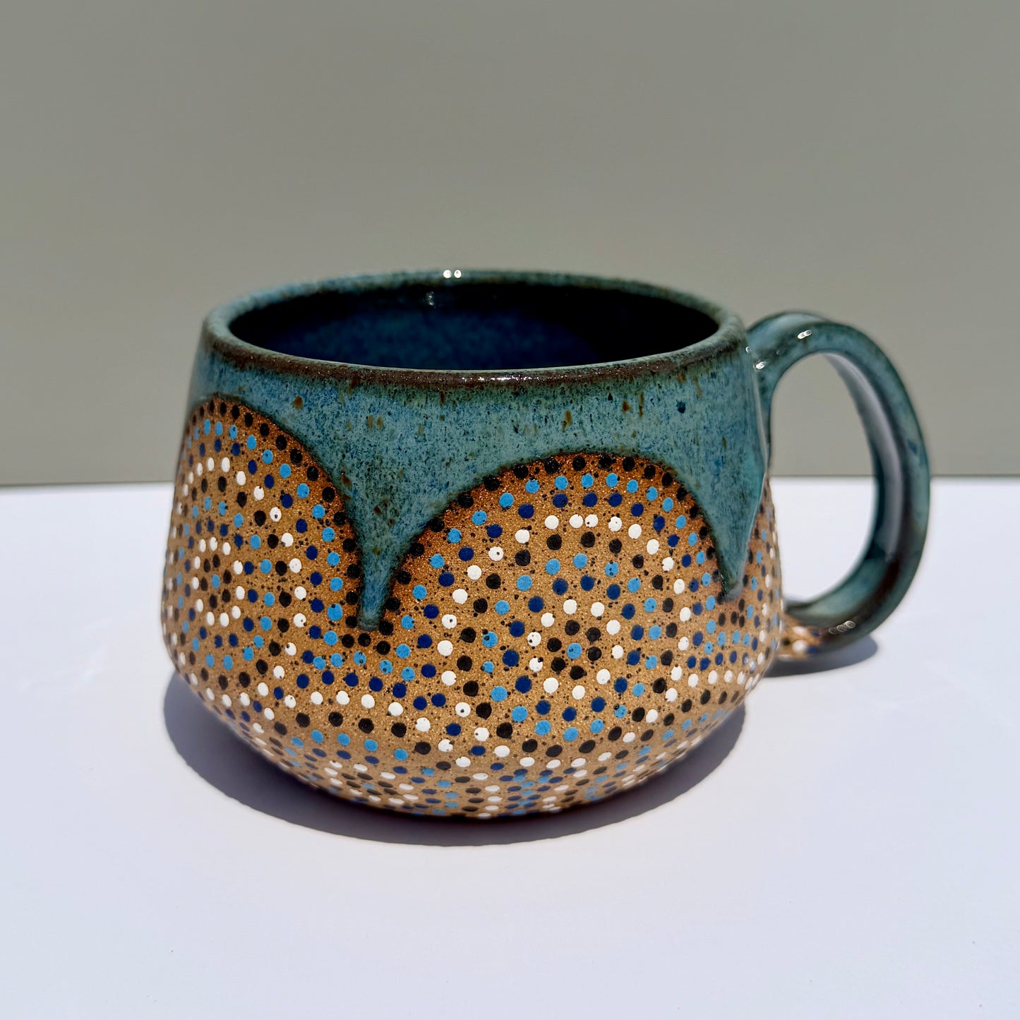 Blue circles mug