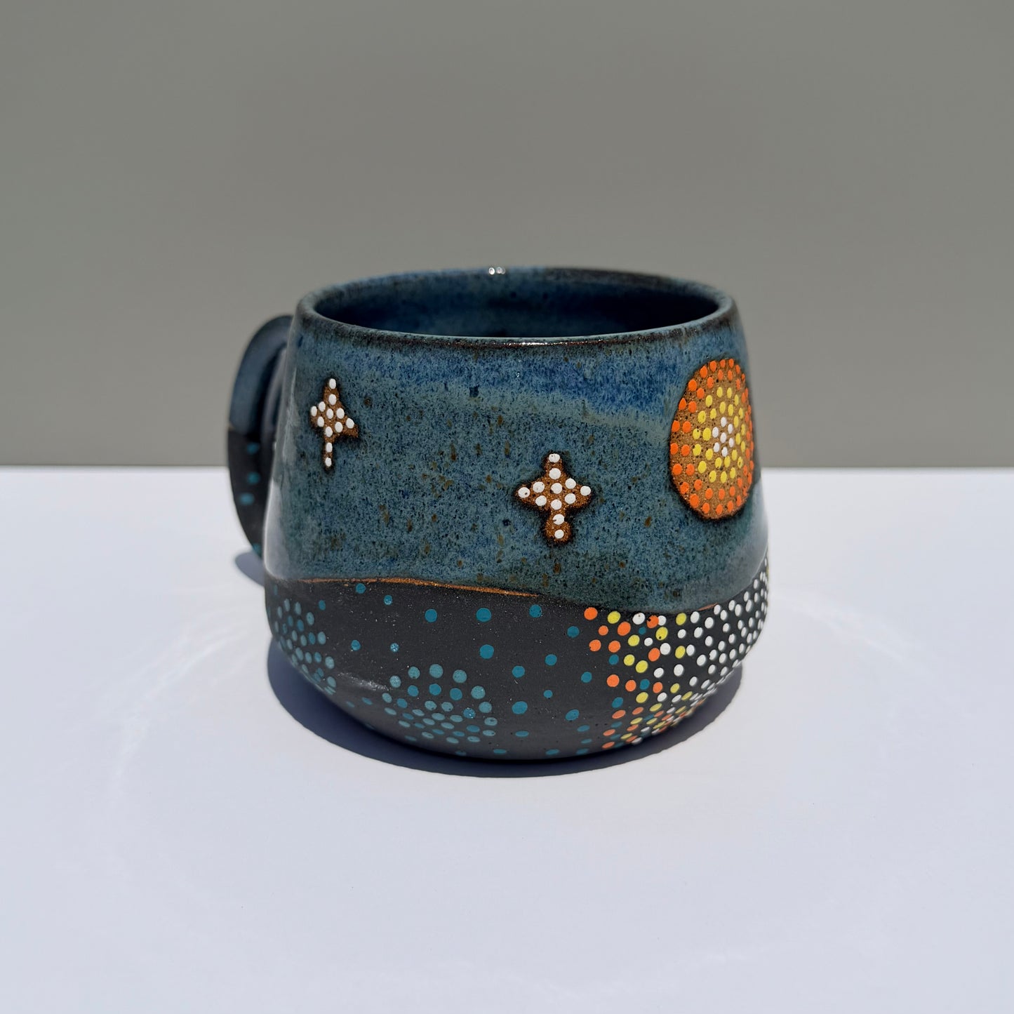 Moonrise over water mug