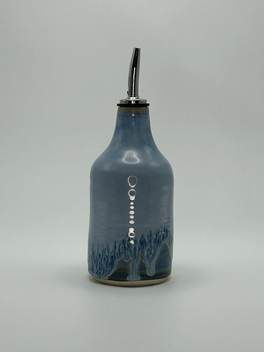 Blue flow oil bottle