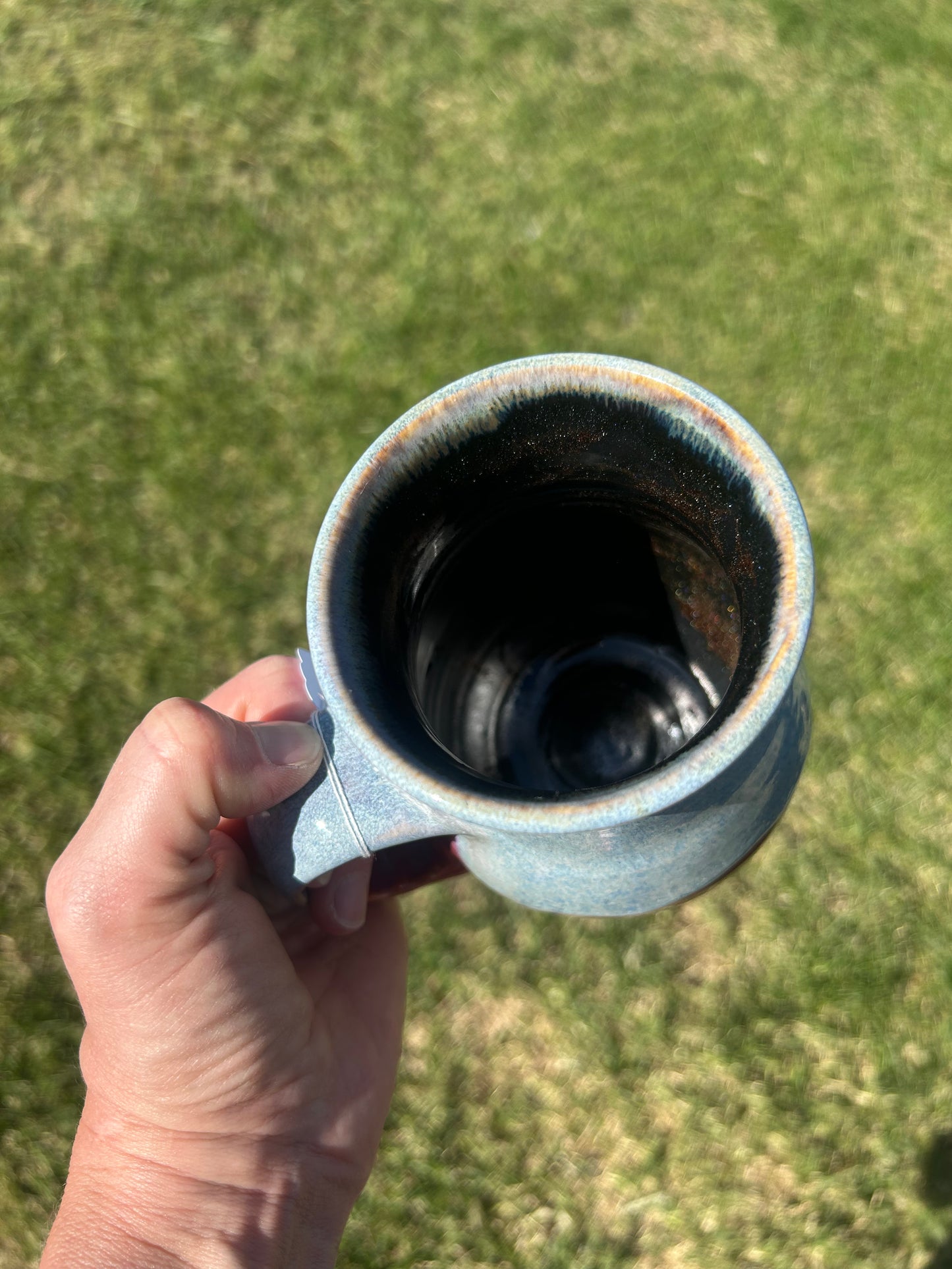 Blue sparkles mug