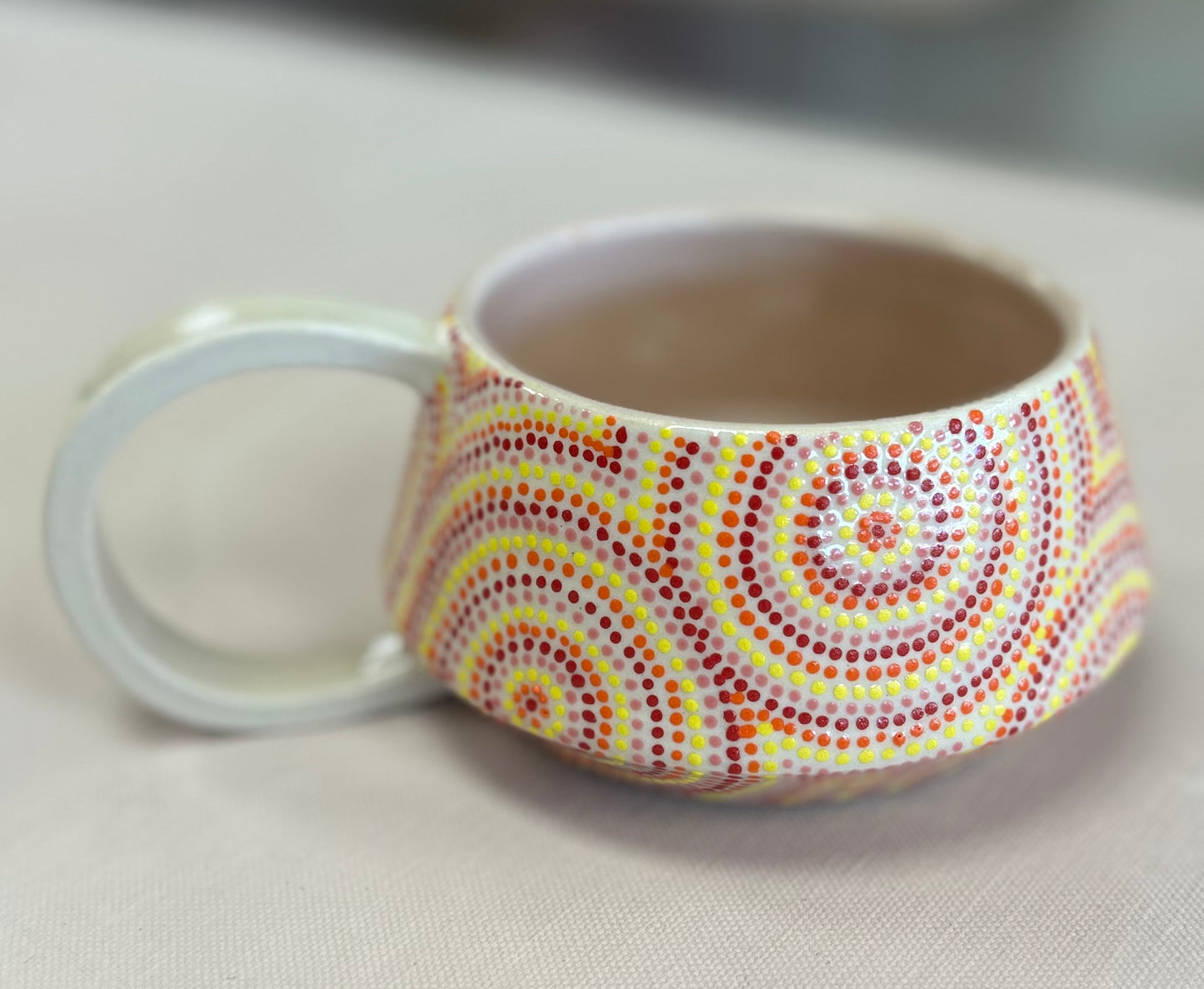 Sunshine circles cappuccino mug