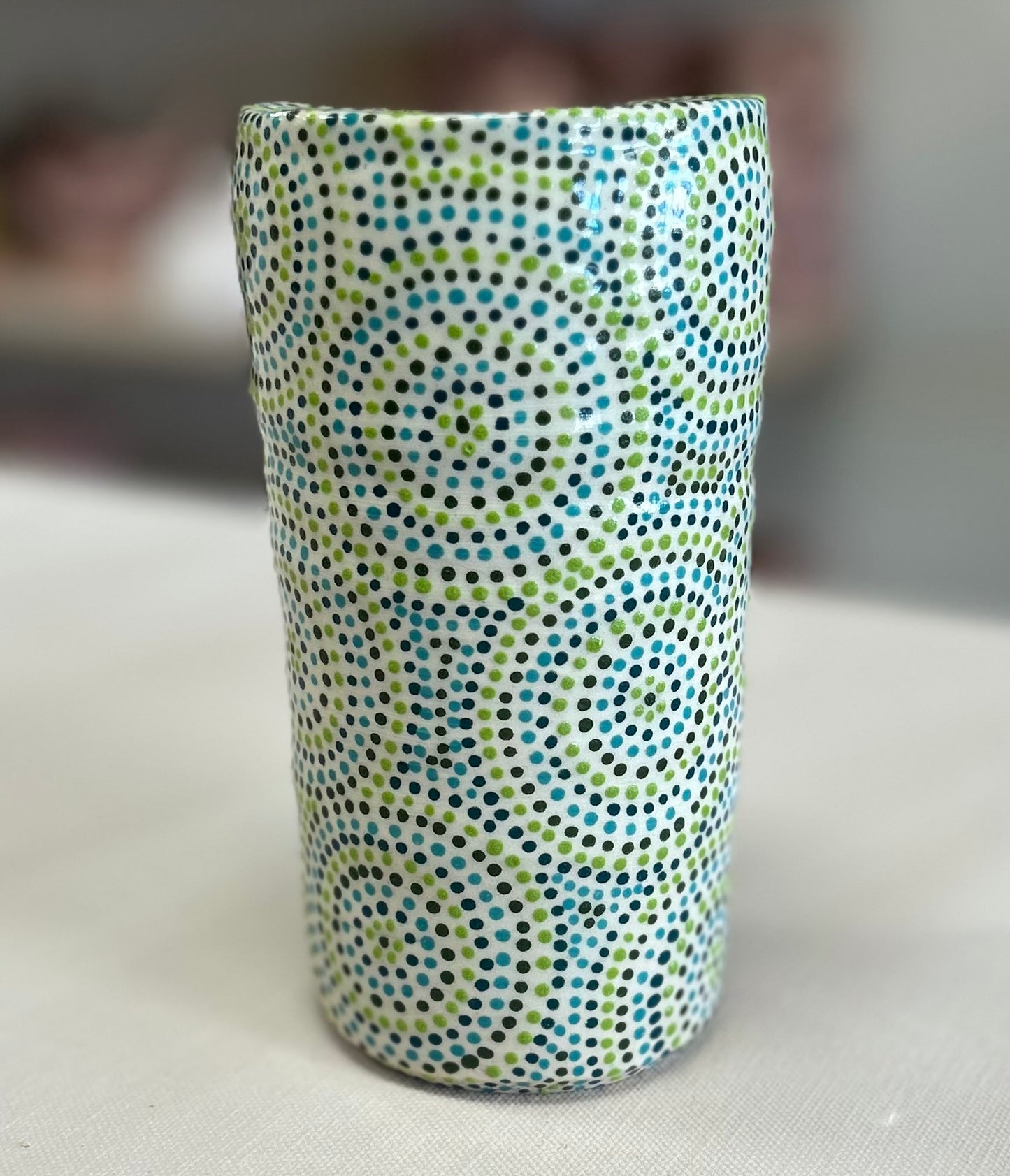 Green Circles travel Cup